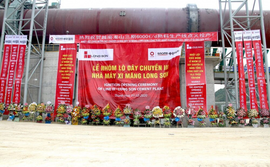 Xi măng Long Sơn nhóm lò chính thức đưa Dây chuyền III vào vận hành