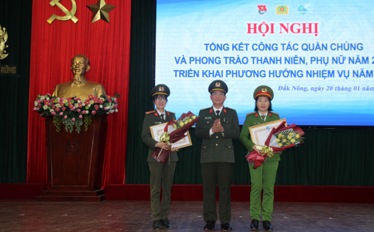 CA Đắk Nông: Tổng kết công tác quần chúng, thanh niên, phụ nữ và triển khai nhiệm vụ năm mới