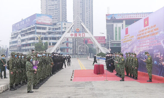 Ra quân tuần tra liên hợp năm 2021 trên biên giới Việt-Trung