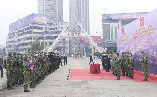Ra quân tuần tra liên hợp năm 2021 trên biên giới Việt-Trung