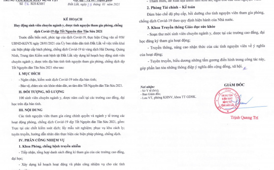 Đắk Lắk: Sẵn sàng cho các phương án cách ly tập trung