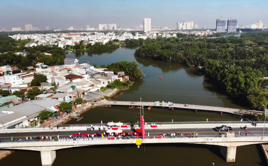 TP.HCM: Cầu Phước Lộc chính thức được thông xe