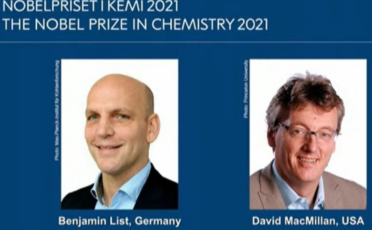 Nobel Hóa học 2021 vinh danh nhà khoa học người Đức và Mỹ