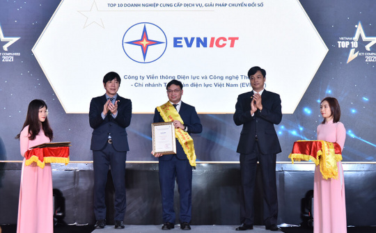 EVNICT lọt Top 10 doanh nghiệp Công nghệ thông tin Việt Nam năm 2021