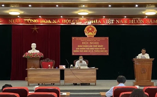 Hoà Bình: Thường trực HĐND thành phố giao ban với Thường trực HĐND các xã, phường