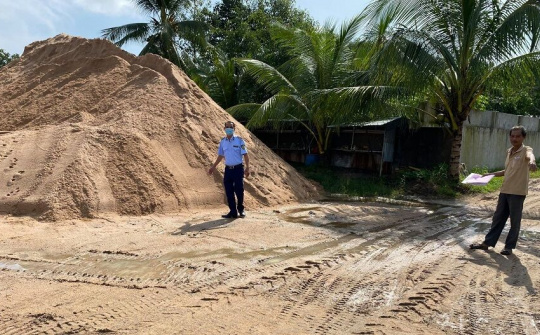 Bình Thuận tổng kiểm tra 56 bãi tập kết và điểm kinh doanh vật liệu xây dựng trên địa bàn huyện Đức Linh