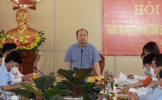 Thanh Hóa: Thẩm tra mức độ đạt chuẩn nông thôn mới tại huyện Nông Cống