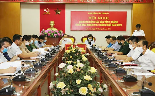 Lào Cai: Giao ban trực tuyến công tác dân vận 09 tháng đầu năm 2021
