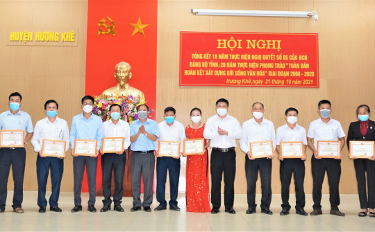 Hương Khê :  Hiệu quả từ Phong trào “Toàn dân đoàn kết xây dựng đời sống văn hoá” giai đoạn 2000 - 2020