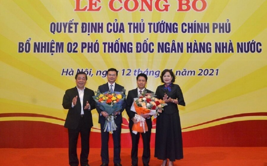 Thủ tướng bổ nhiệm hai Phó Thống đốc Ngân hàng Nhà nước mới