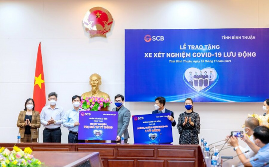 SCB tặng Bình Thuận xe xét nghiệm lưu động