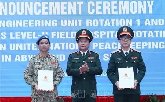 Việt Nam ra mắt Đội Công binh tham gia hoạt động gìn giữ hòa bình