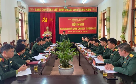 Trung Đoàn 654 – Cục Hậu Cần Quân Khu 4: Hội nghị bàn giao chức danh Chính ủy Trung Đoàn