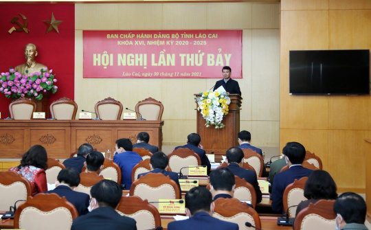 Lào Cai: Hội nghị Đảng bộ khóa XVI lần thứ Bảy