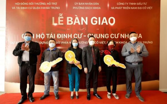 Tòa nhà Tái định cư 4A Tạ Quang Bửu bàn giao những căn hộ đầu tiên