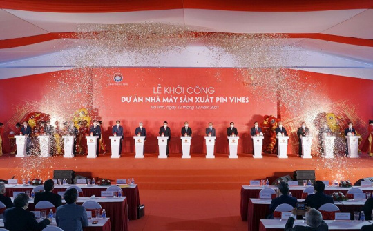 Vingroup khởi công nhà máy sản xuất pin 4.000 tỷ tại Hà Tĩnh