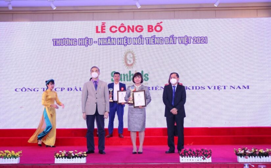 Sunkids Việt Nam vinh dự ghi danh Top 10 thương hiệu, nhãn hiệu nổi tiếng đất Việt năm 2021