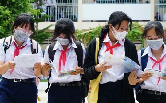 Long An: Học sinh từ lớp 7 đến lớp 9 đi học trực tiếp