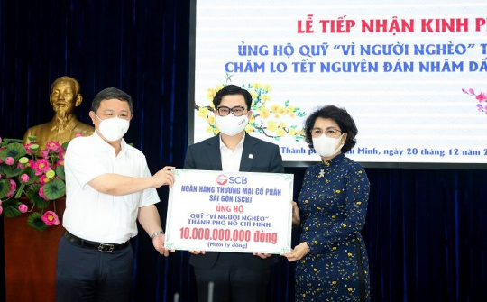 SCB đóng góp 10 tỷ đồng vào Quỹ "Vì người nghèo" chung tay chăm lo Tết cho người dân