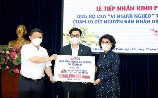 SCB đóng góp 10 tỷ đồng vào Quỹ "Vì người nghèo" chung tay chăm lo Tết cho người dân