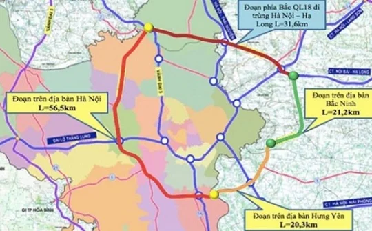 Dự án đường Vành đai 4: Hà Nội trình Chính phủ trước ngày 25/12