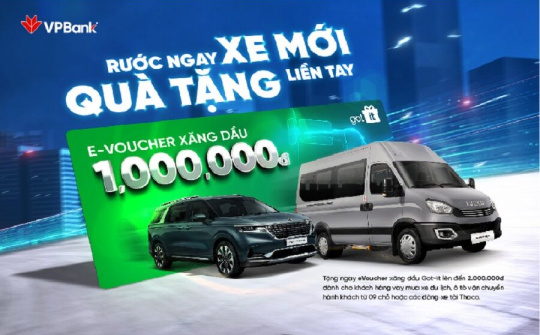 “Rước ngay xe mới, tặng quà liền tay” khi vay mua ô tô tại VPBank