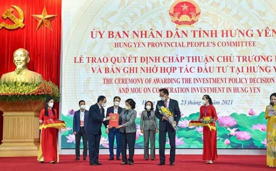 Tỉnh Hưng Yên trao quyết định đầu tư cho dự án “ Siêu nhà máy sữa” 4.600 tỷ của Vinamilk và Vilico
