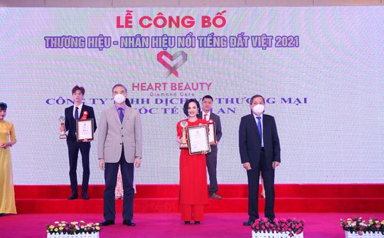 Heart Beauty vinh dự được bình chọn Top 10 Thương hiệu - Nhãn hiệu nổi tiếng đất Việt năm 2021