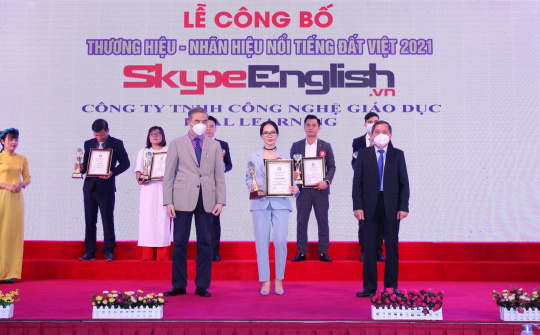 Skype English vinh dự ghi danh Top 10 thương hiệu, nhãn hiệu nổi tiếng đất Việt năm 2021