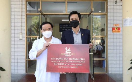 Tân Hoàng Minh ủng hộ công tác phòng chống dịch Covid-19 tại Thái Nguyên