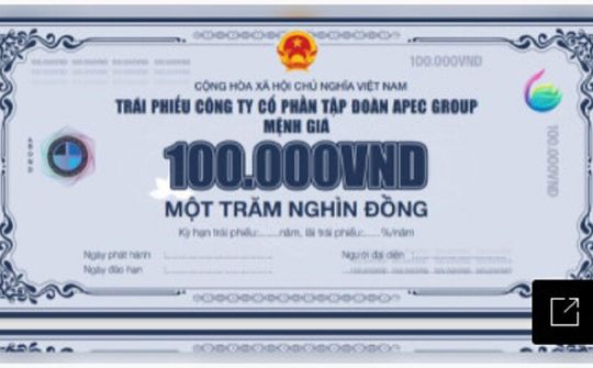 Apec Group bị phạt 600 triệu đồng vì vi phạm công bố thông tin khi chào bán trái phiếu