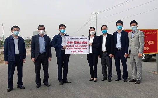 Thái Bình ủng hộ Hải Dương trang thiết bị phòng, chống dịch Covid-19