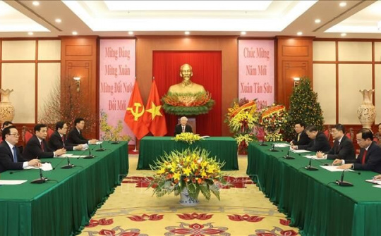 Tổng Bí thư, Chủ tịch nước Nguyễn Phú Trọng điện đàm với Chủ tịch Đảng Nhân dân, Thủ tướng Campuchia Hun Sen