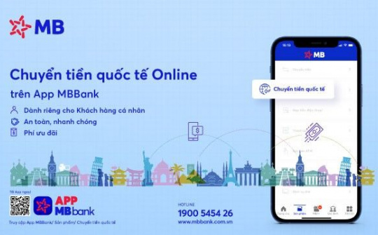 MB ra mắt tính năng “Chuyển tiền quốc tế Online” trên APP MBBank