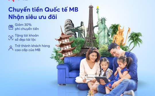 Siêu ưu đãi khi chuyển tiền quốc tế tại MB