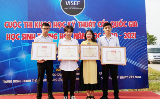 Thái Nguyên đoạt hai giải trong Cuộc thi Khoa học kỹ thuật cấp quốc gia dành cho học sinh trung học