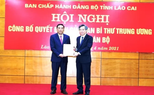 Lào Cai: Đồng chí Hoàng Giang giữ chức Phó Bí thư Tỉnh ủy