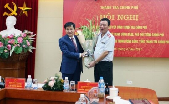 Nguyên Bí thư Tỉnh ủy Nam Định nhận bàn giao nhiệm vụ Tổng Thanh tra Chính phủ