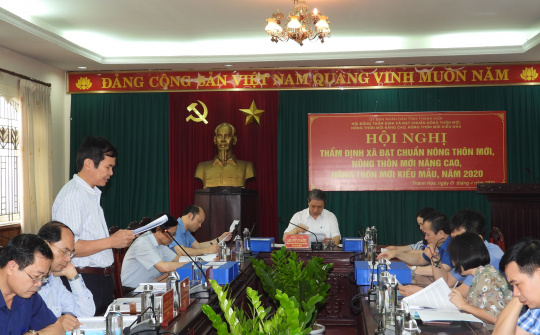 Thanh Hóa: Thẩm định nông thôn mới, nông thôn mới nâng cao, nông thôn mới kiểu mẫu năm 2020