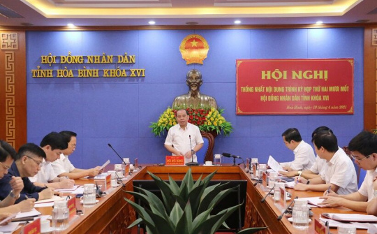 Hòa Bình:  HĐND tỉnh thống nhất nội dung trình Kỳ họp 21, HĐND tỉnh khoá XVI