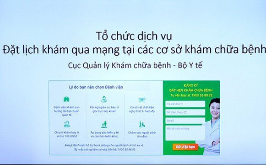 Bộ Y tế triển khai thí điểm đặt lịch khám chữa bệnh trực tuyến