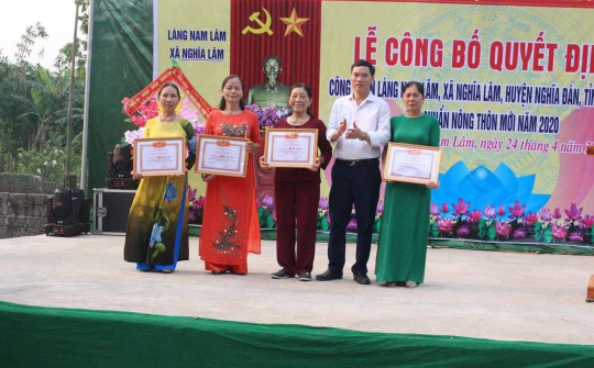 Nghệ An: Làng Nam Lâm, xã Nghĩa Lâm, huyện Nghĩa Đàn đón chuẩn Nông thôn mới.