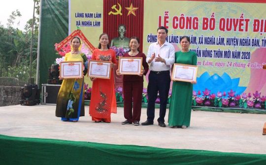 Nghệ An: Làng Nam Lâm, xã Nghĩa Lâm, huyện Nghĩa Đàn đón chuẩn Nông thôn mới.