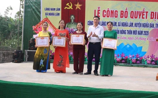 Nghệ An: Làng Nam Lâm, xã Nghĩa Lâm, huyện Nghĩa Đàn đón chuẩn Nông thôn mới.