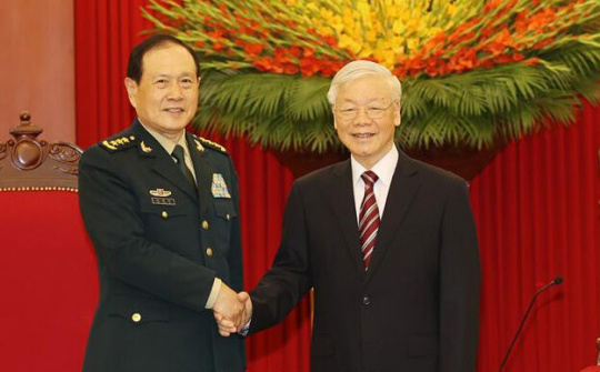 Tổng Bí thư Nguyễn Phú Trọng tiếp Ủy viên Quốc vụ, Bộ trưởng Bộ Quốc phòng Trung Quốc
