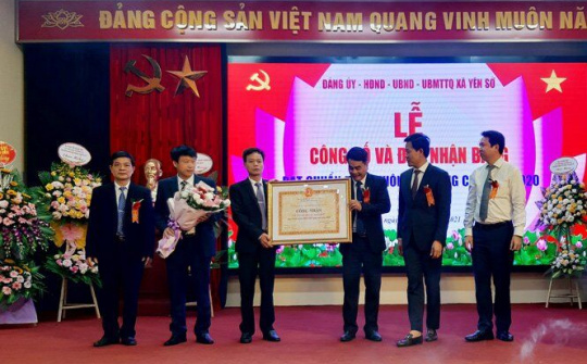 Yên Sở (Hoài Đức) đạt chuẩn nông thôn mới nâng cao
