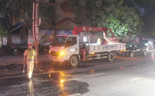 Kịp thời khống chế đám cháy gây mất điện khu trung tâm T.P Thái Nguyên