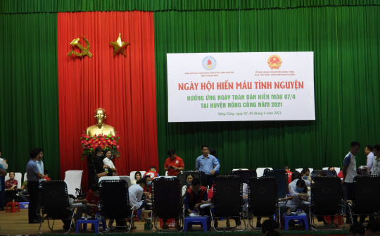 Huyện Nông Cống tổ chức hiến máu nhân đạo