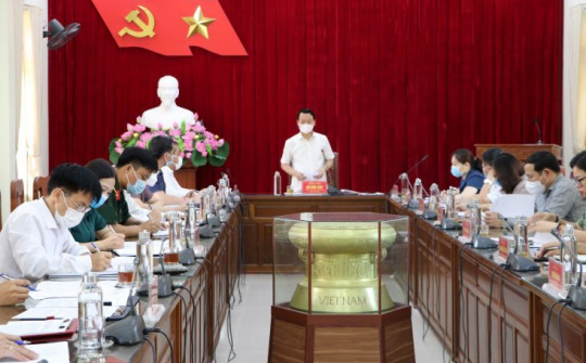 Yên Bái: Bí thư Tỉnh ủy kiểm tra công tác phòng chống dịch Covid 19 và công tác chuẩn bị bầu cử tại huyện Trấn Yên