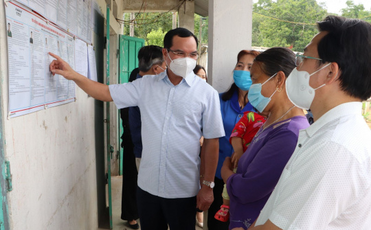 Lai Châu: Hội đồng bầu cử Quốc gia kiểm tra công tác bầu cử tại huyện Tam Đường